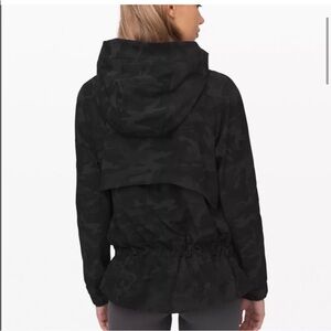 Lululemon Black Camo Pack It Up Hooded Jacket
